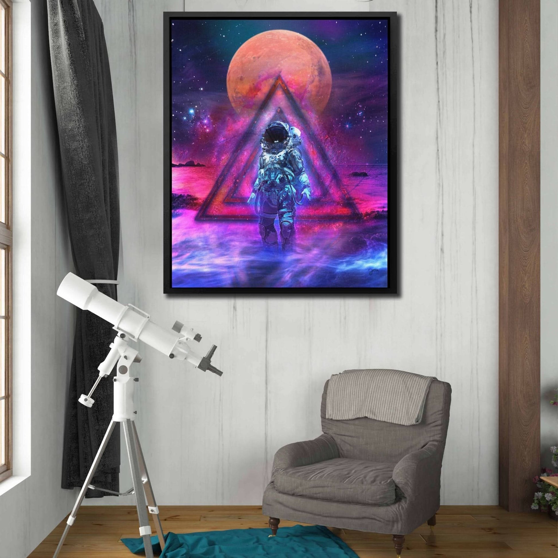 Cosmonaut - Wall Art in Black Frame