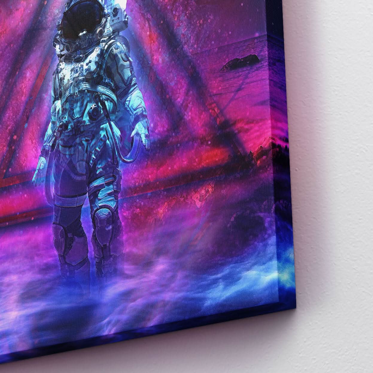 Cosmonaut - Pink Celestial Canvas Print
