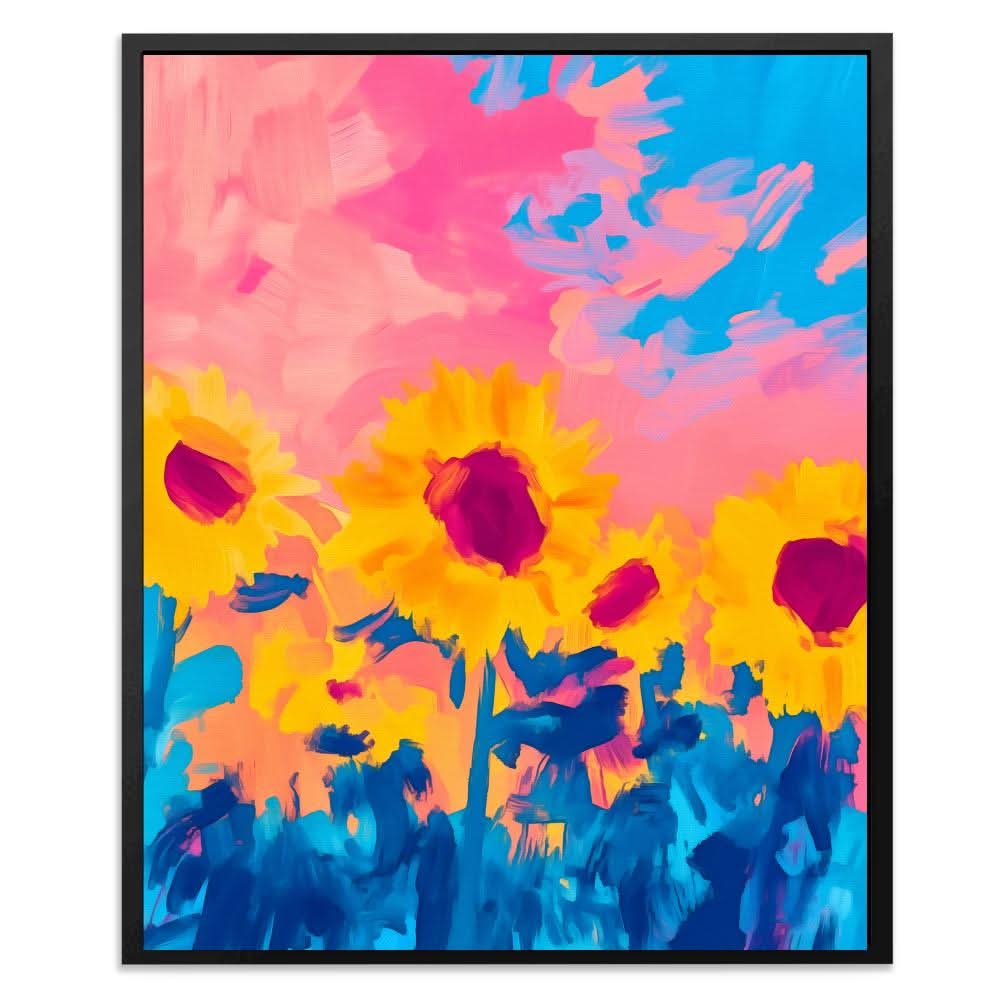 Cotton Candy Fields - Colorful Floral Canvas Print