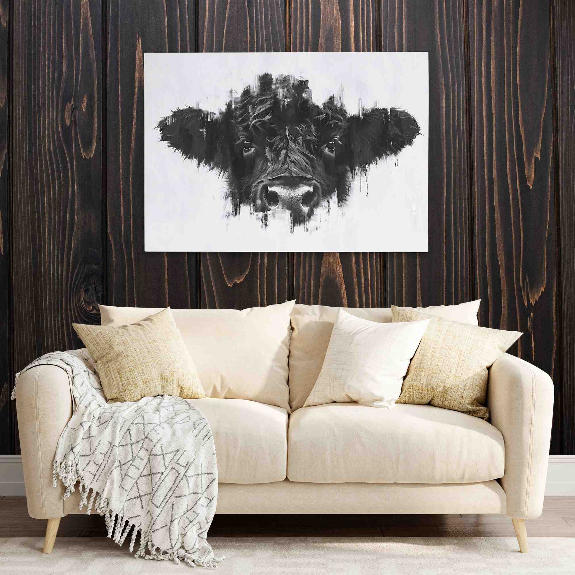 Cow Face - Canvas Wall Art
