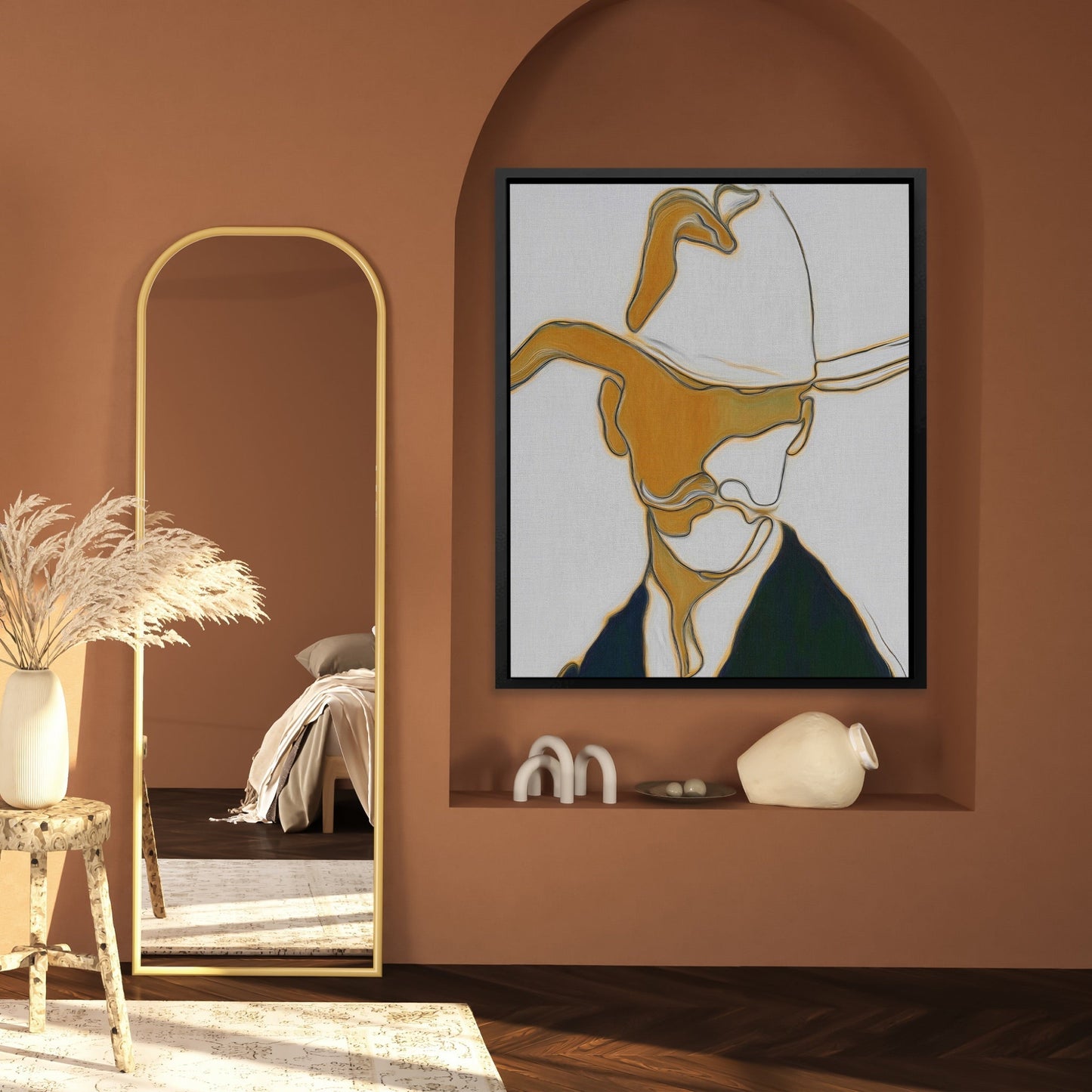 Cowboy Ochre Silhouette