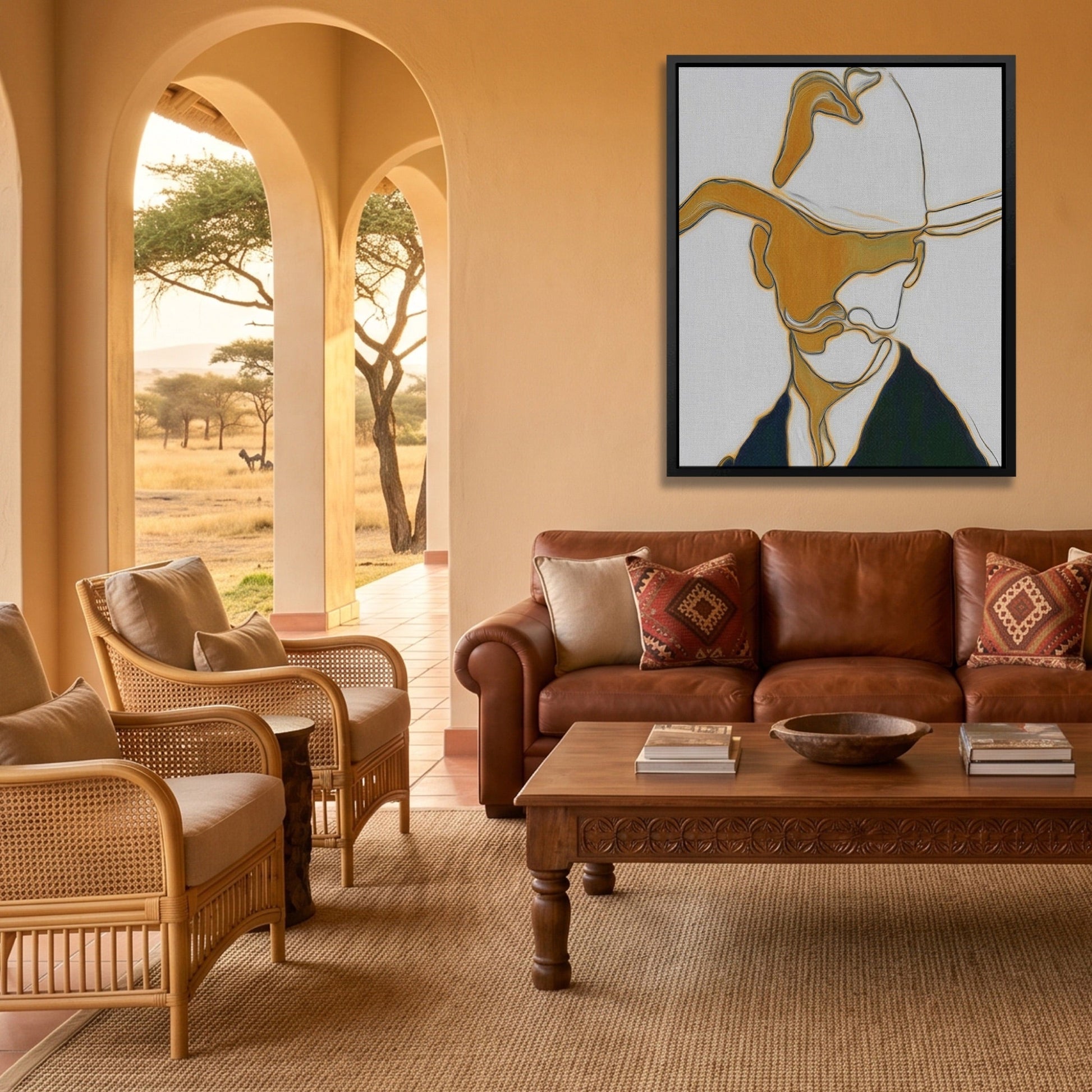 Cowboy Ochre Silhouette