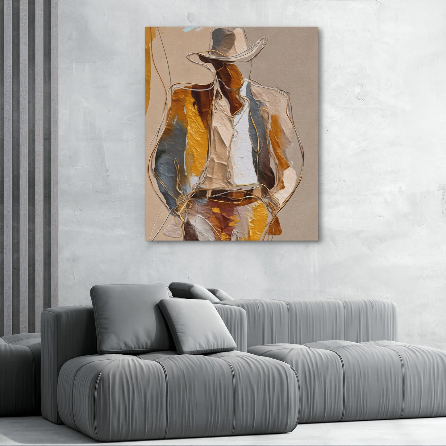 Cowboy Striped Gestural
