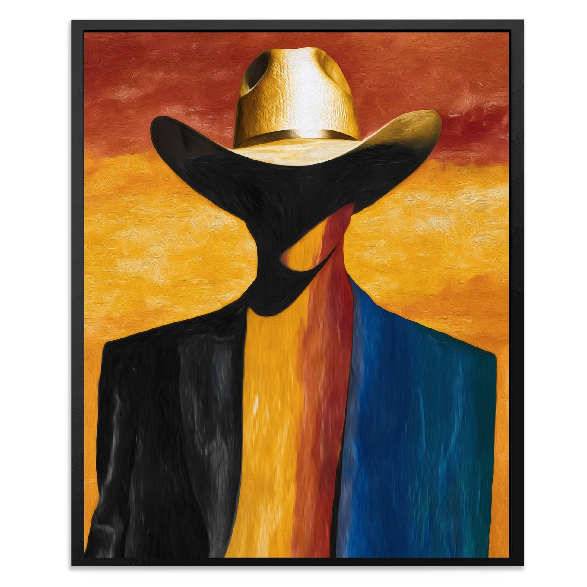 Cowboy Sunset Silhouette