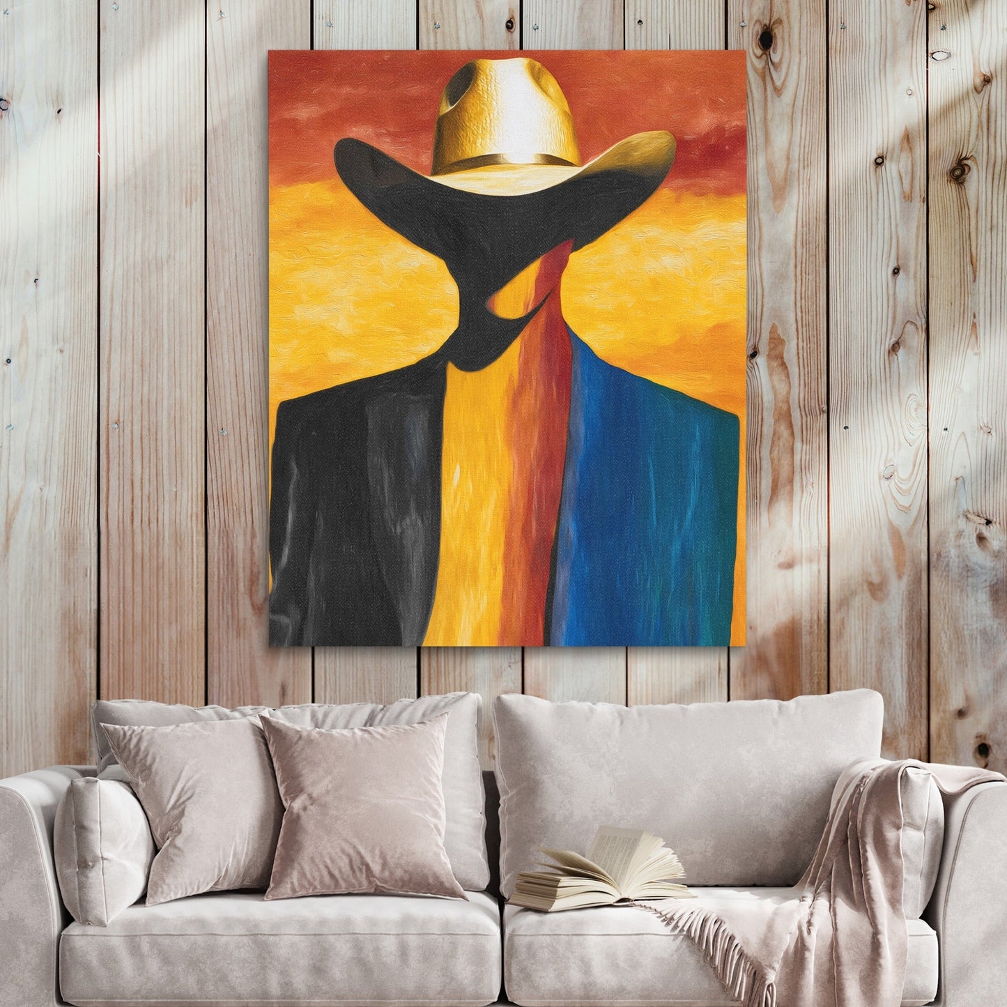 Cowboy Sunset Silhouette