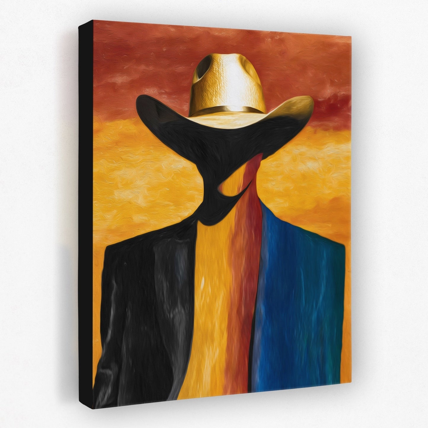 Cowboy Sunset Silhouette