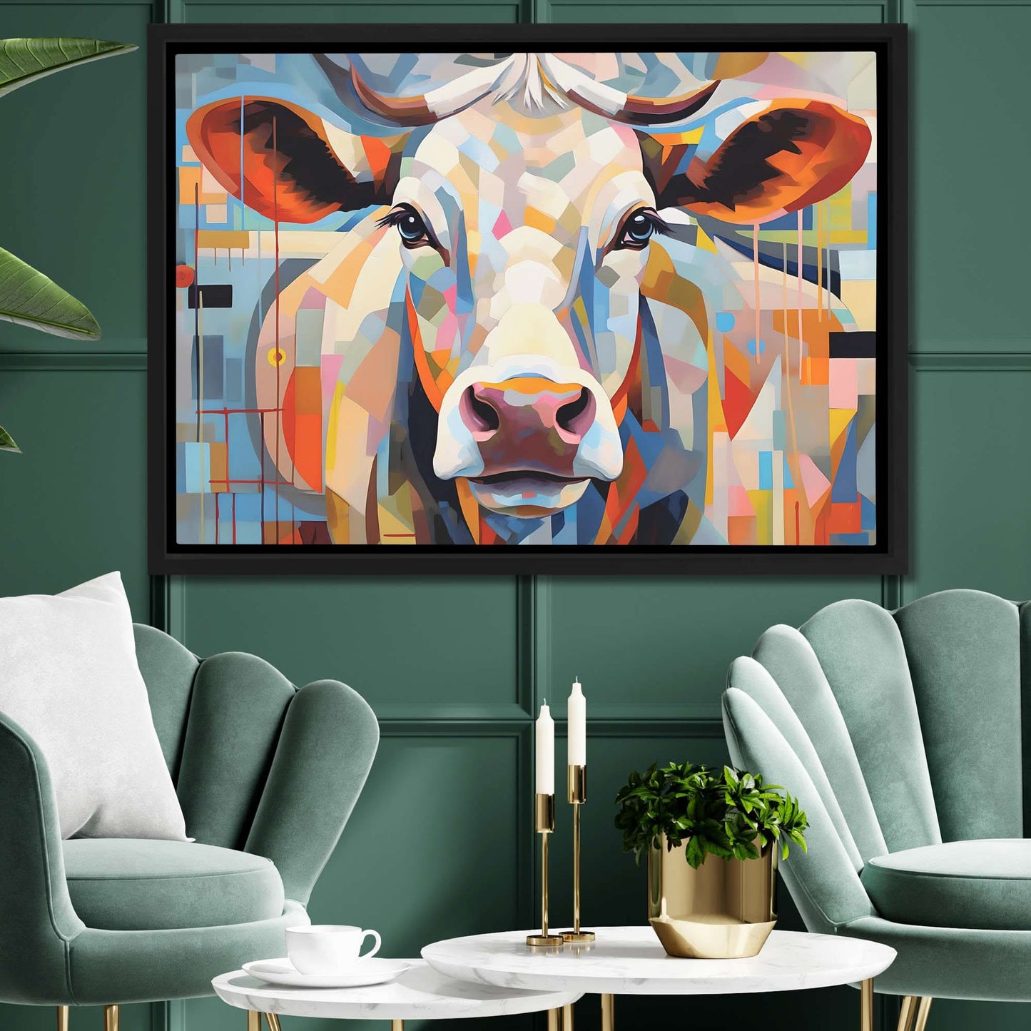 Cow's Loving Gaze - Large Canvas Print