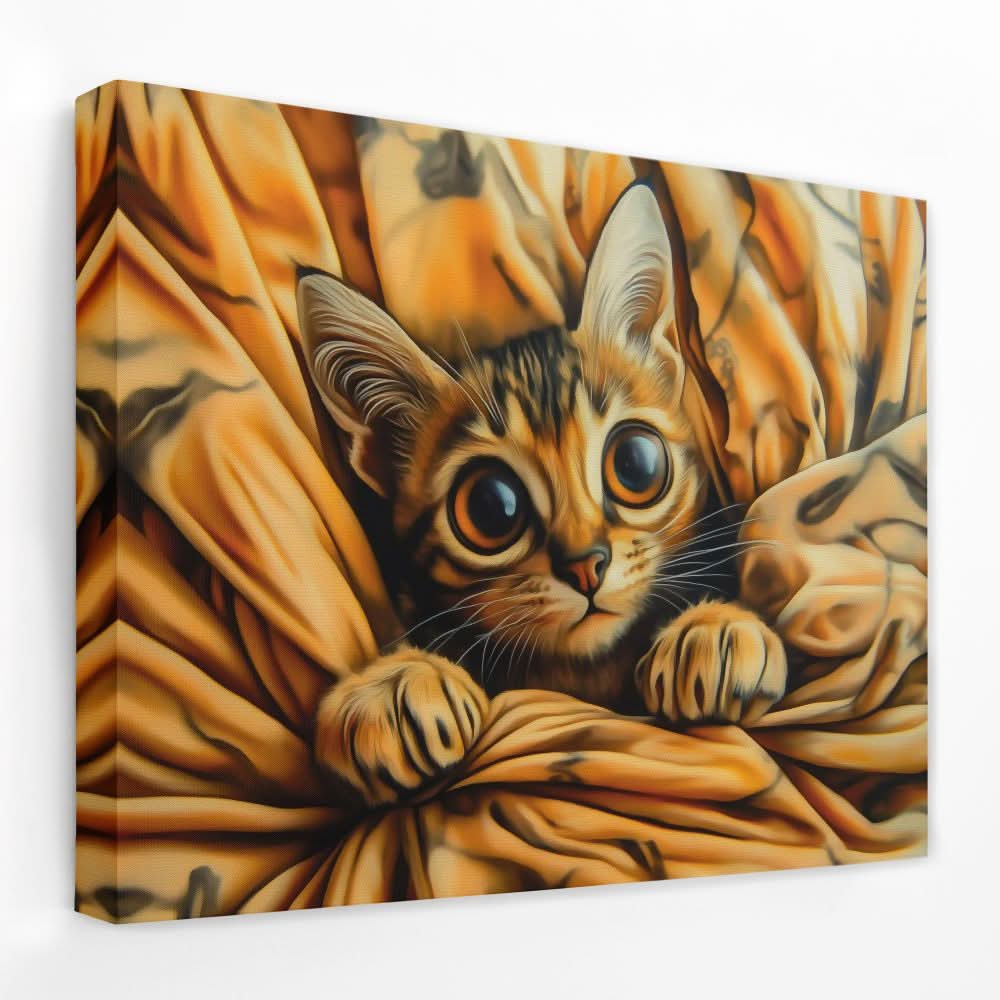 Cozy Kitten Wrap - Animals Canvas Wall Art