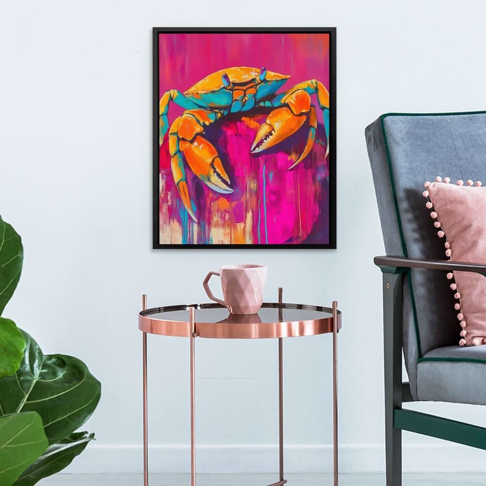 Crab And Claws - Colorful Wall Art for Kitchen