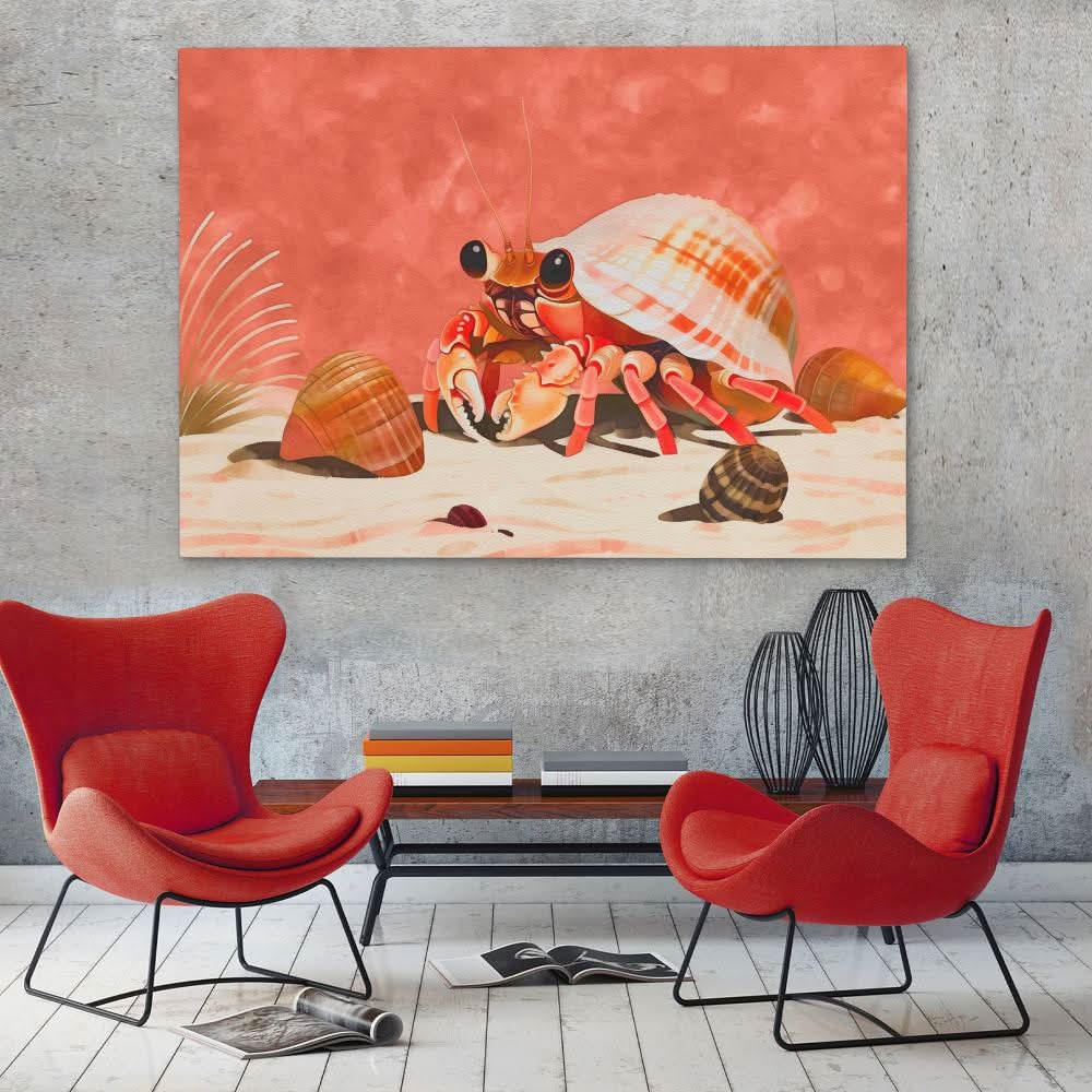 Crab Shell - Large Canvas Print