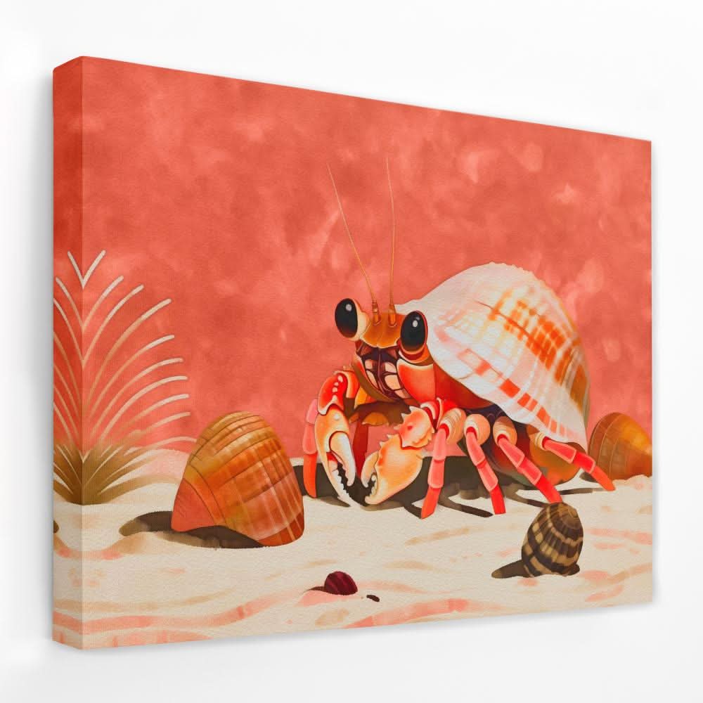 Crab Shell - Beach Canvas Wall Art