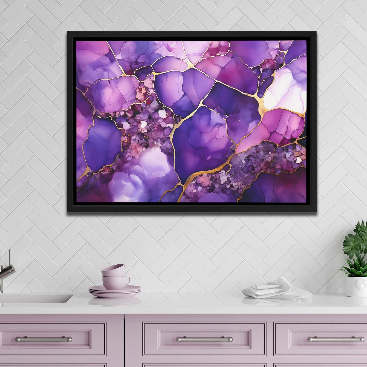 Cracked Amethyst - Purple Wall Art