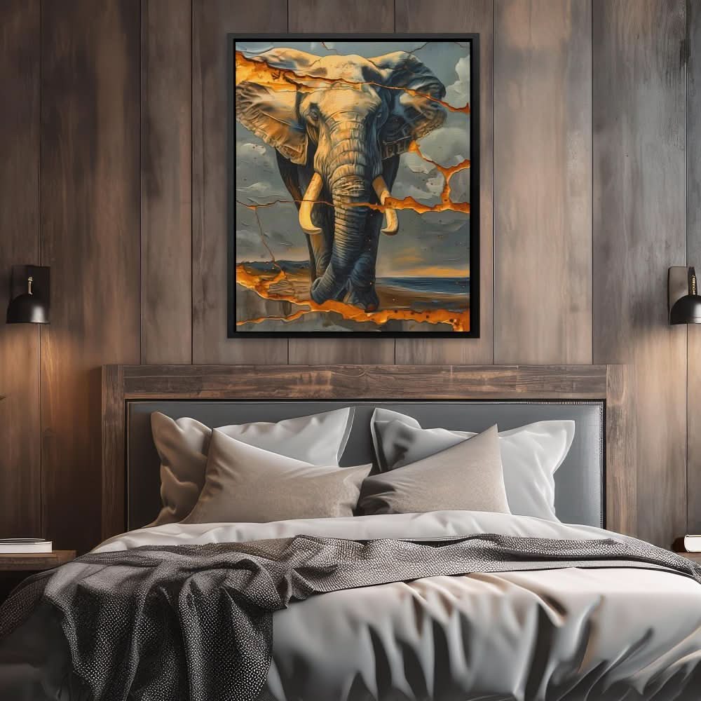 Cracked Elephant - Animals Art for Home Office