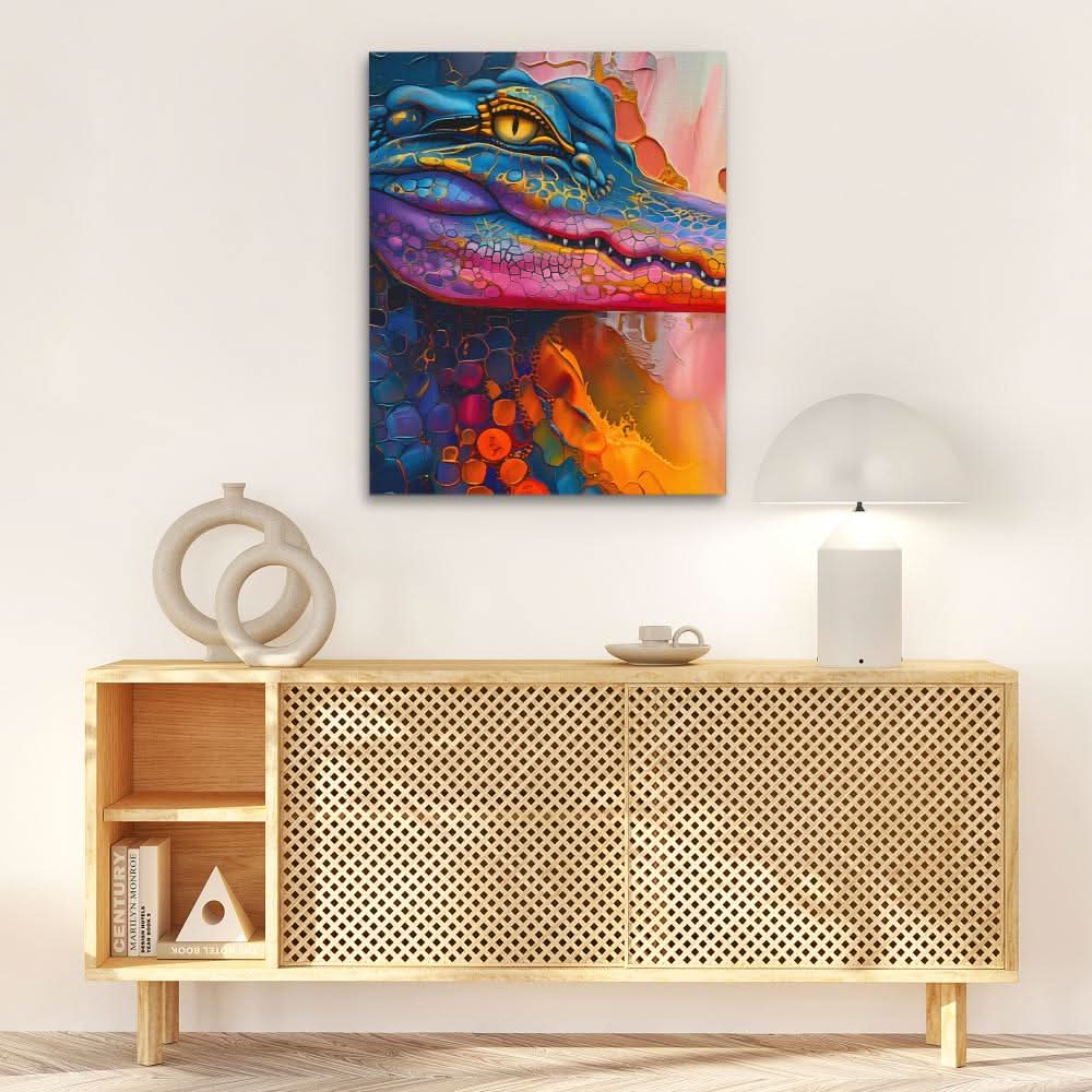 Crafty Crocodile - Alligator Art for Bedroom