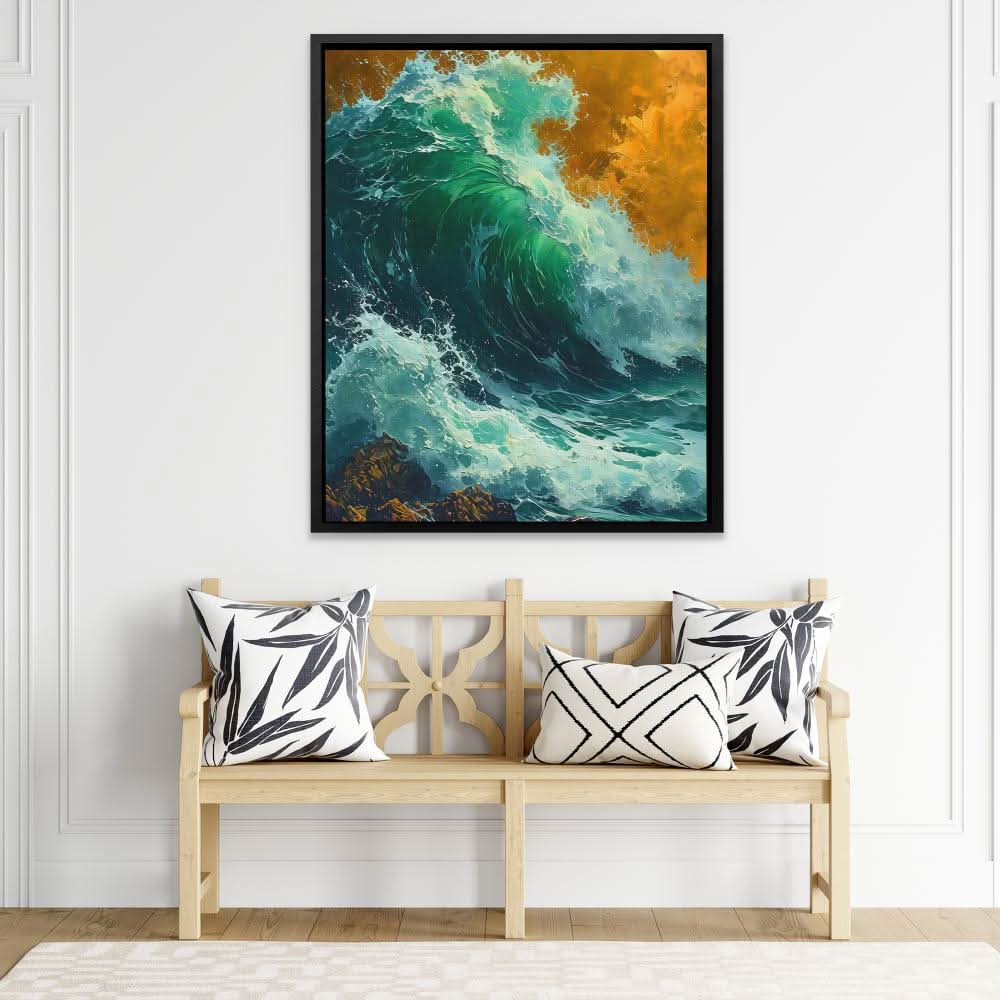 Crashing Waves - Large Canvas Print
