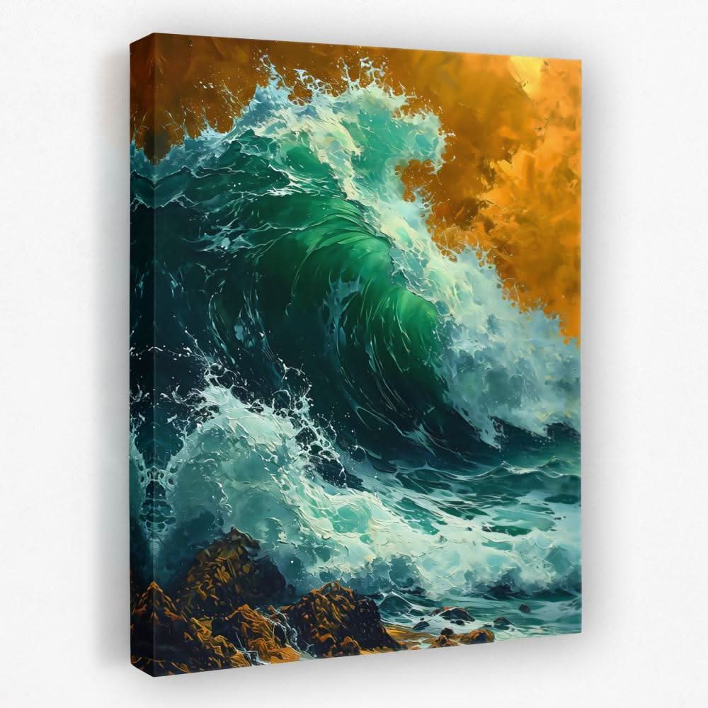 Crashing Waves - Aquatic Canvas Wall Art