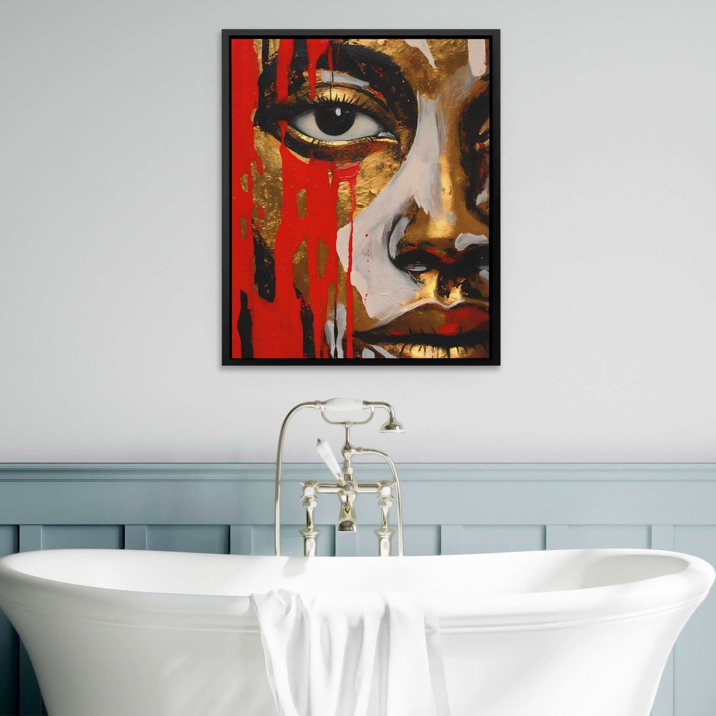 Crimson Elegance - Abstract Wall Art Print