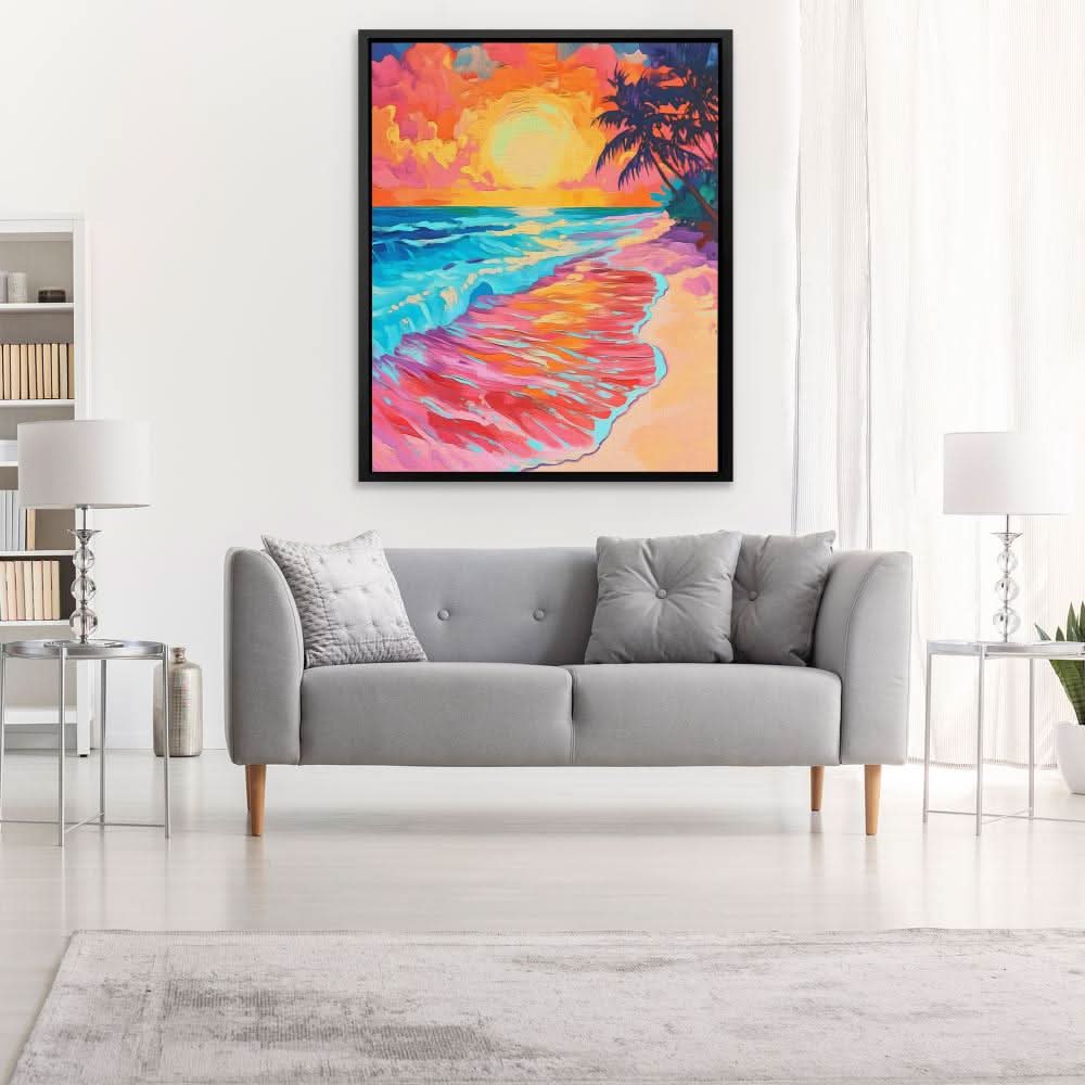 Crimson Shores - Beach Art for Lounge