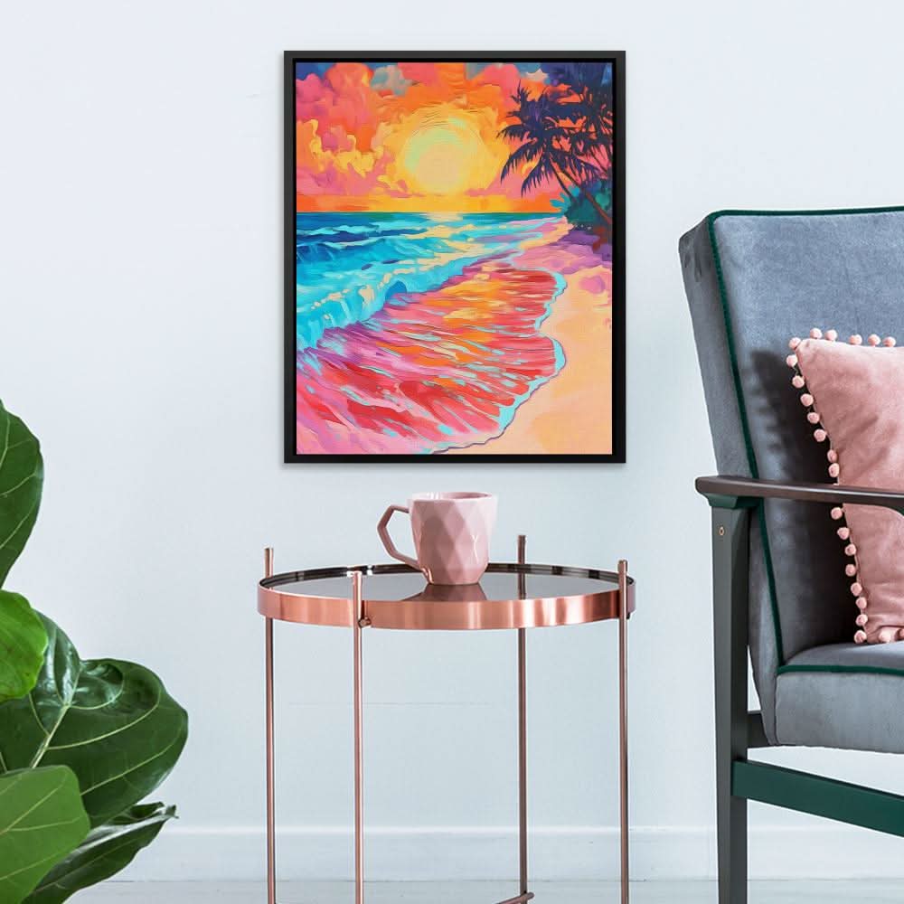 Crimson Shores - Large Canvas Print