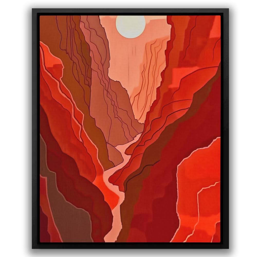 Crimson Sunset - Red Crimson Canvas Print