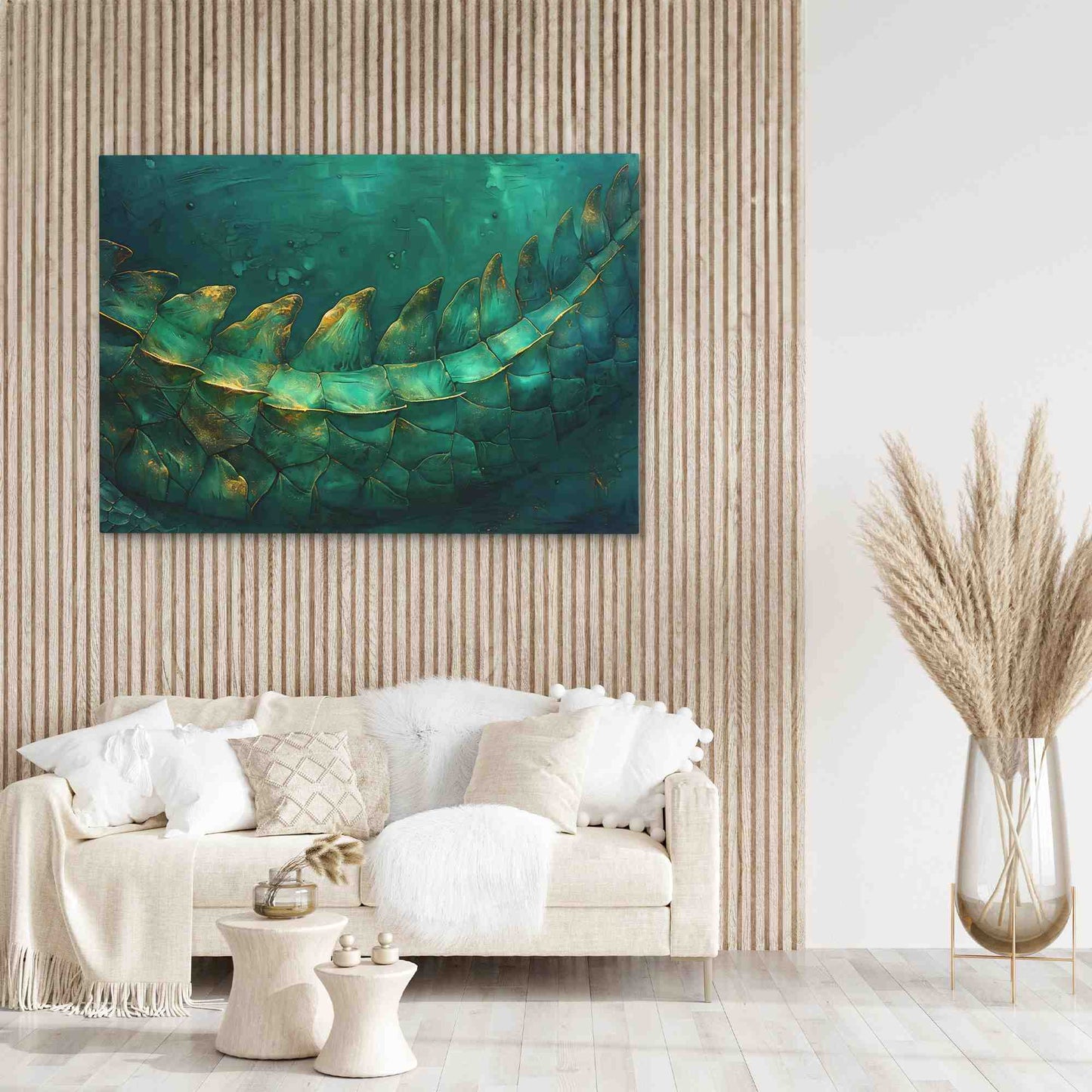 Crocodile Creek - Green Canvas Wall Art