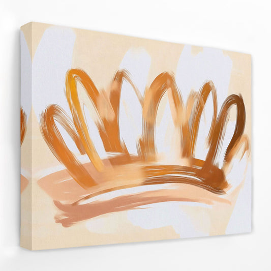 Crown Doodle - Crown Canvas Wall Art