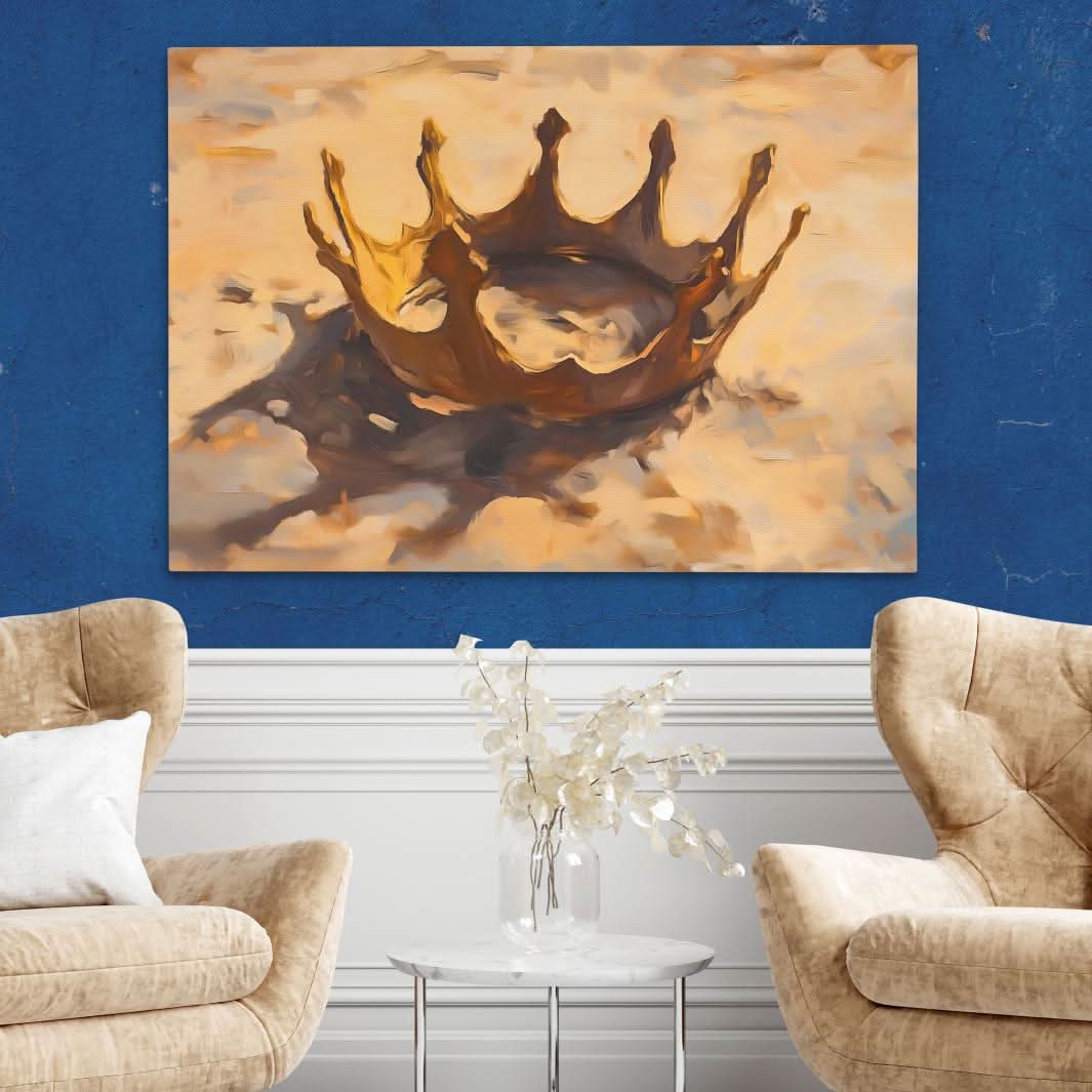 Crown in the Sand - Earth Tones Wall Art for Home Office