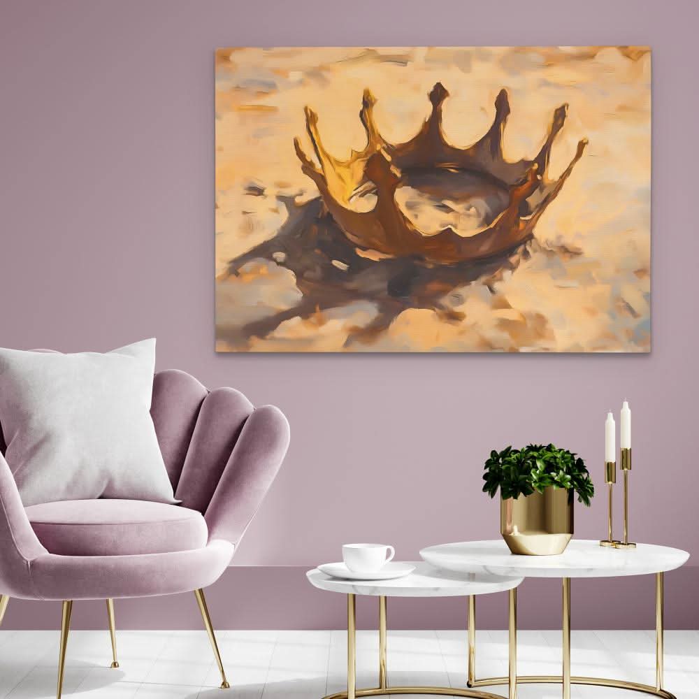 Crown in the Sand - Large Minimalist Canvas Print