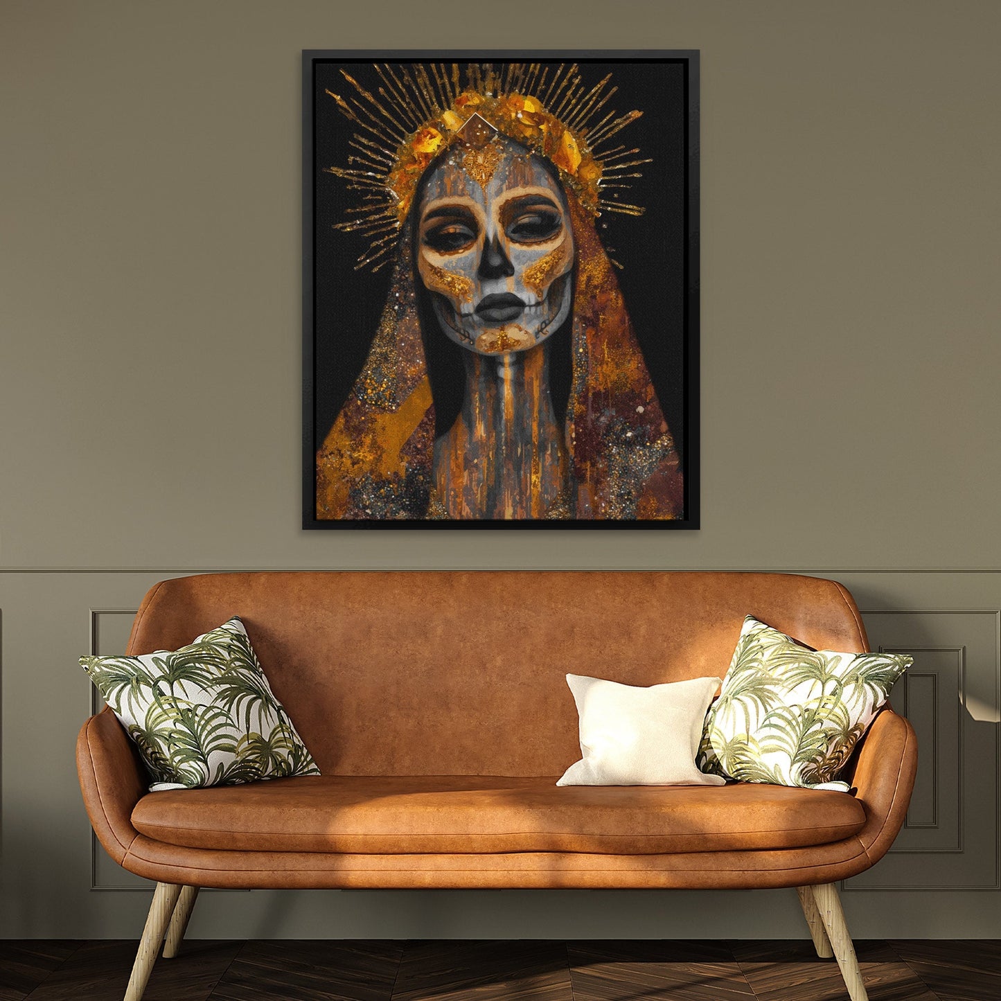 Crowned Calavera Portrait - Luxury Wall Art