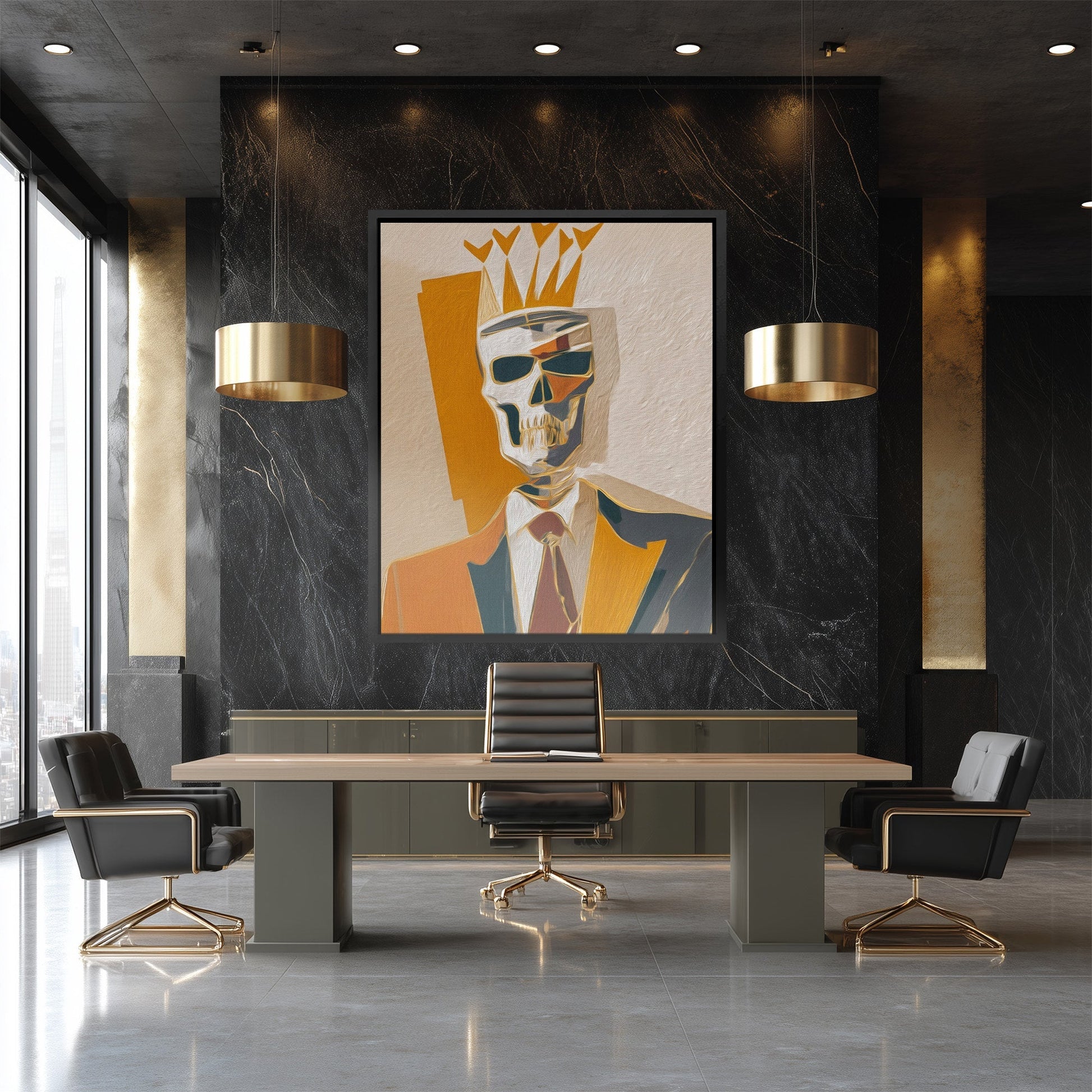 Crowned Corporate Mortality - Luxury Wall Art