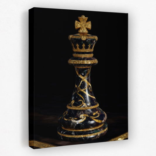 Crowned Midnight Authority - Luxury Wall Art