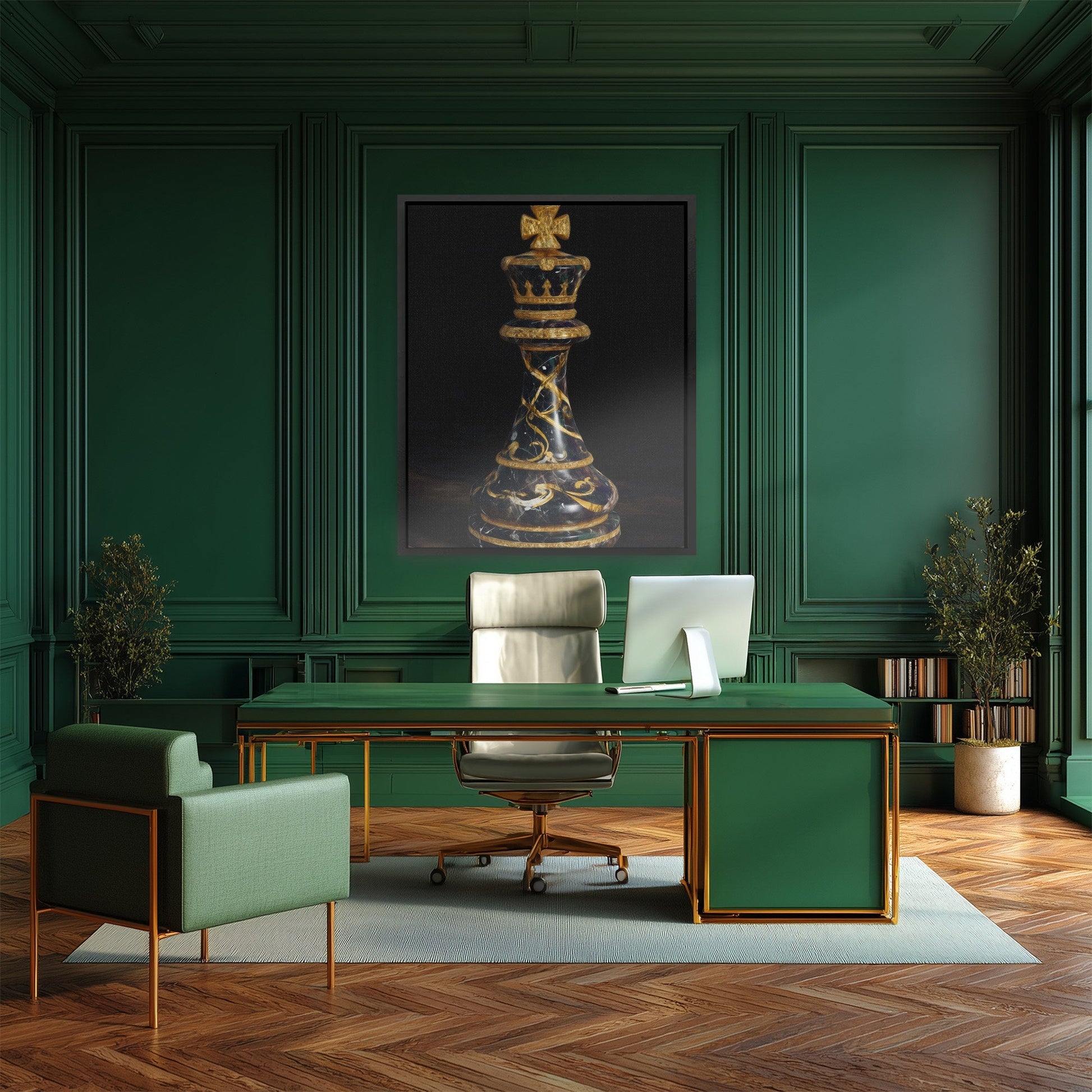 Crowned Midnight Authority - Luxury Wall Art