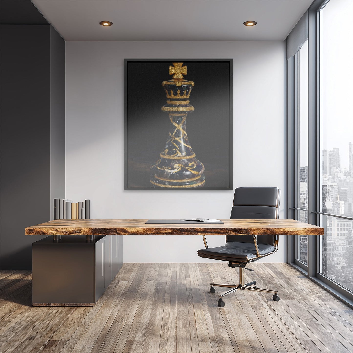 Crowned Midnight Authority - Luxury Wall Art