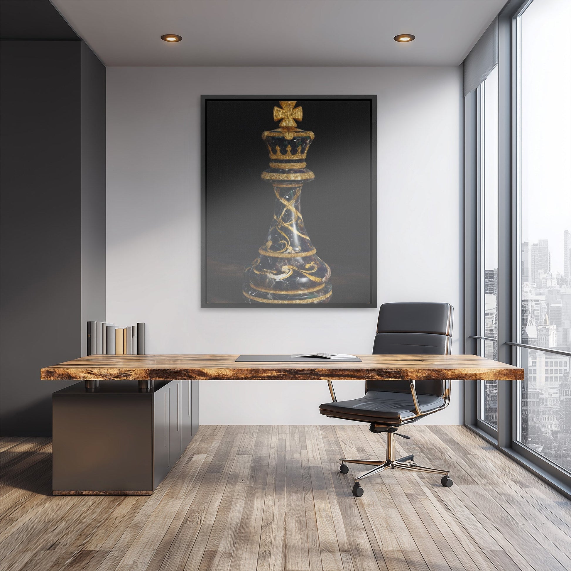 Crowned Midnight Authority - Luxury Wall Art