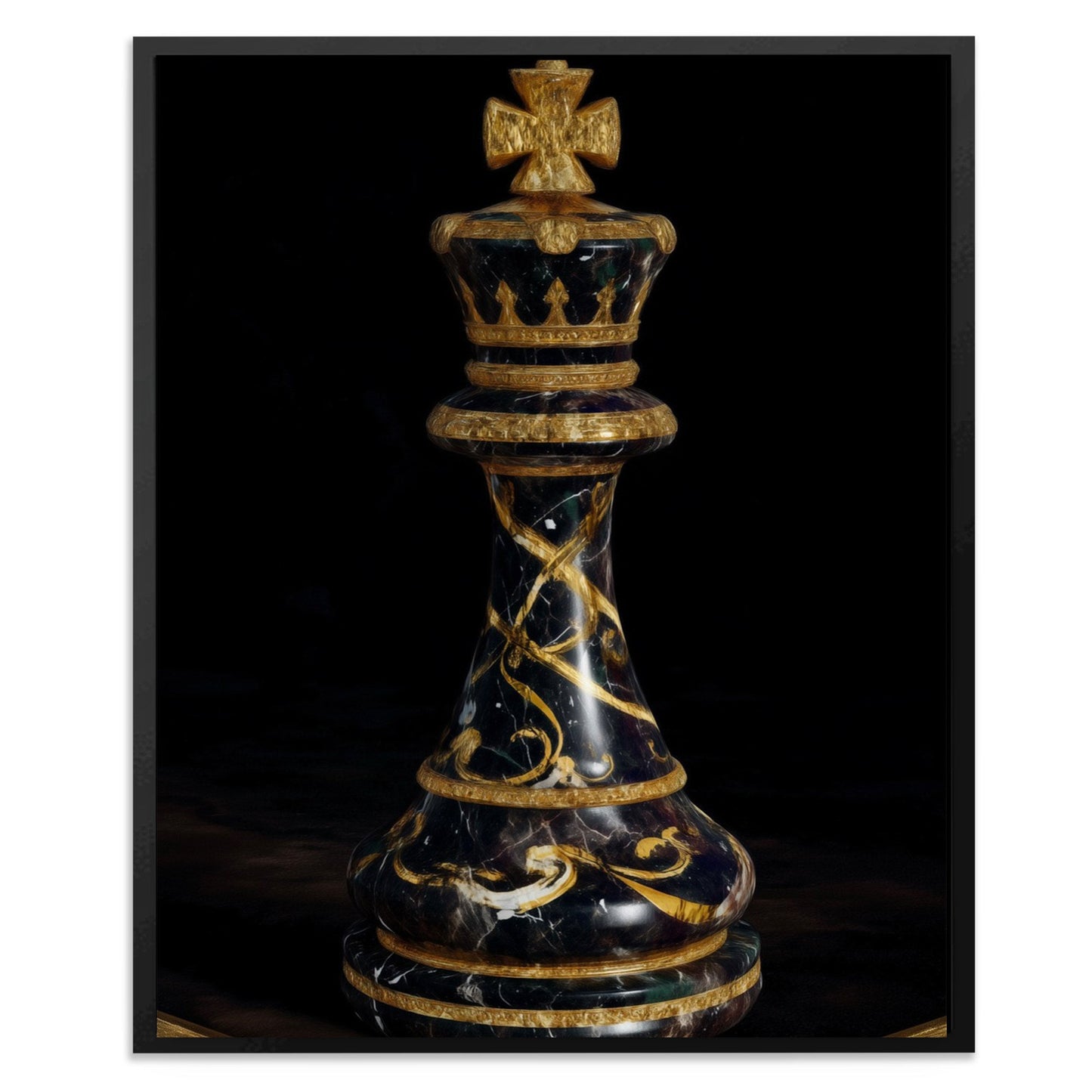 Crowned Midnight Authority - Luxury Wall Art