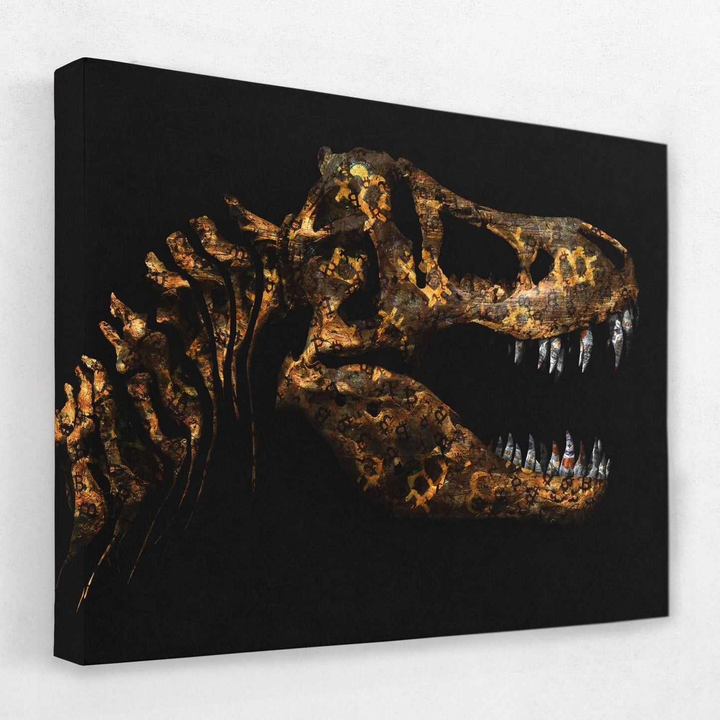 Crypto Dinosaur - Bitcoin Canvas Wall Art