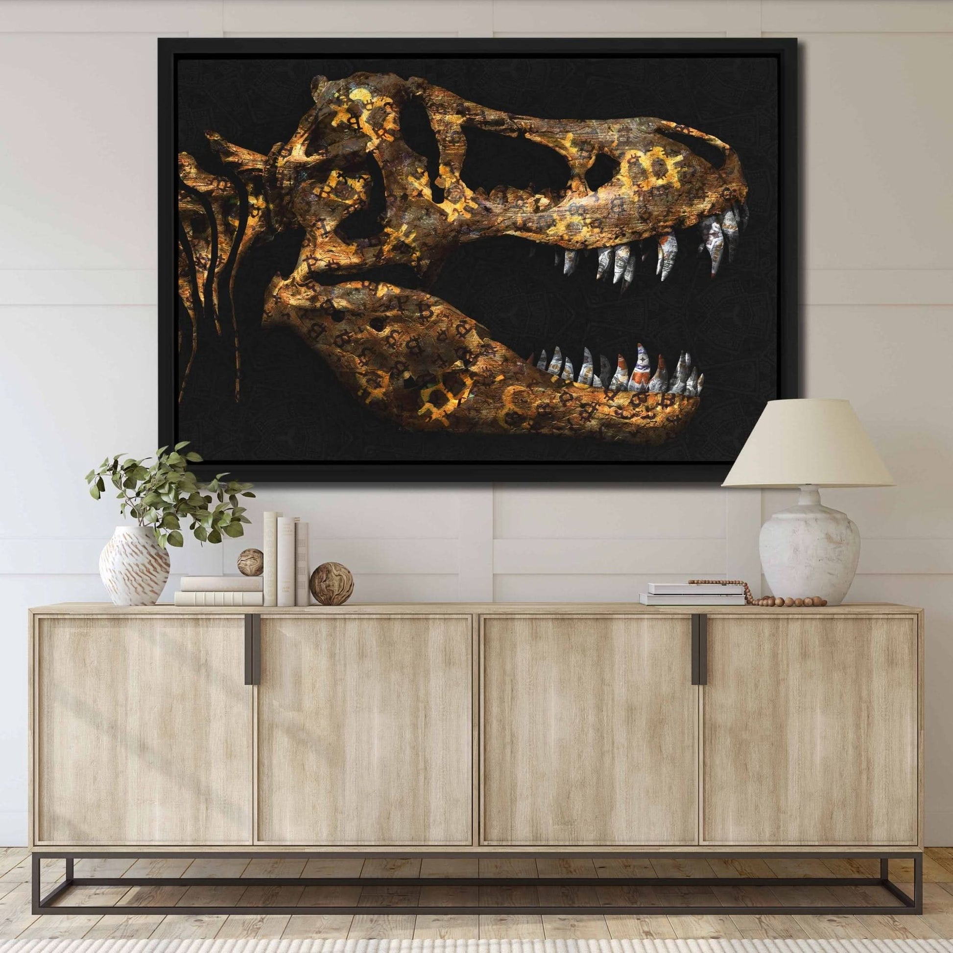 Crypto Dinosaur - Canvas Wall Art
