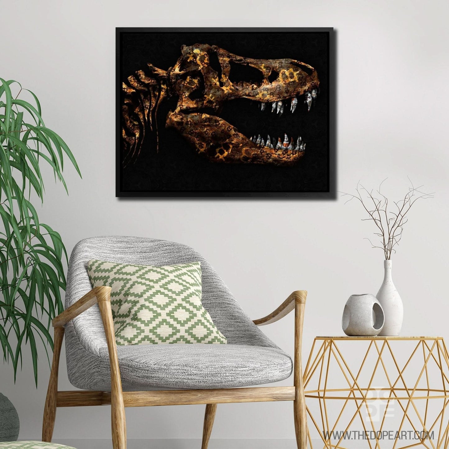 Crypto Dinosaur - Bitcoin Art for Office