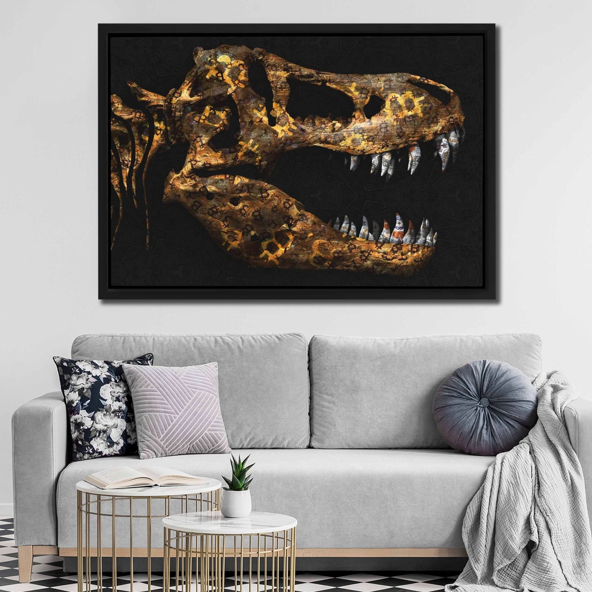 Crypto Dinosaur - Crypto Canvas Print