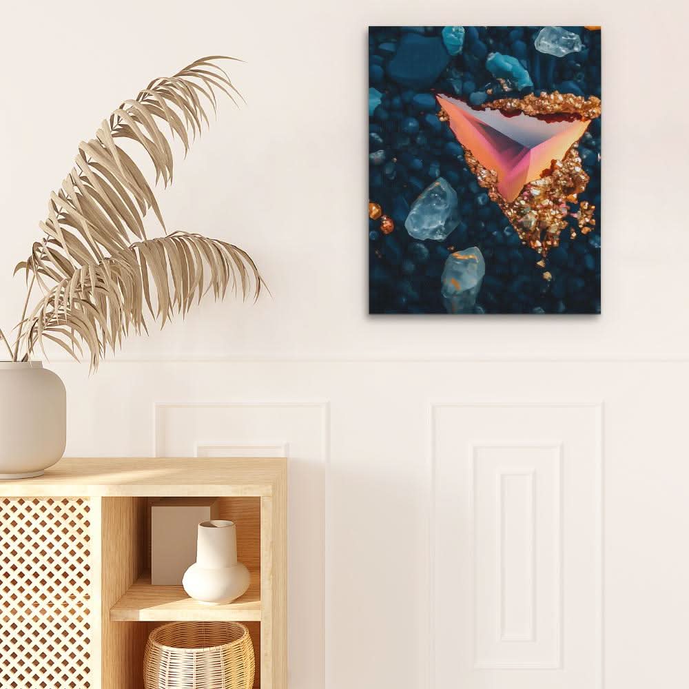Crystalline Flow - Modern Canvas Wall Art