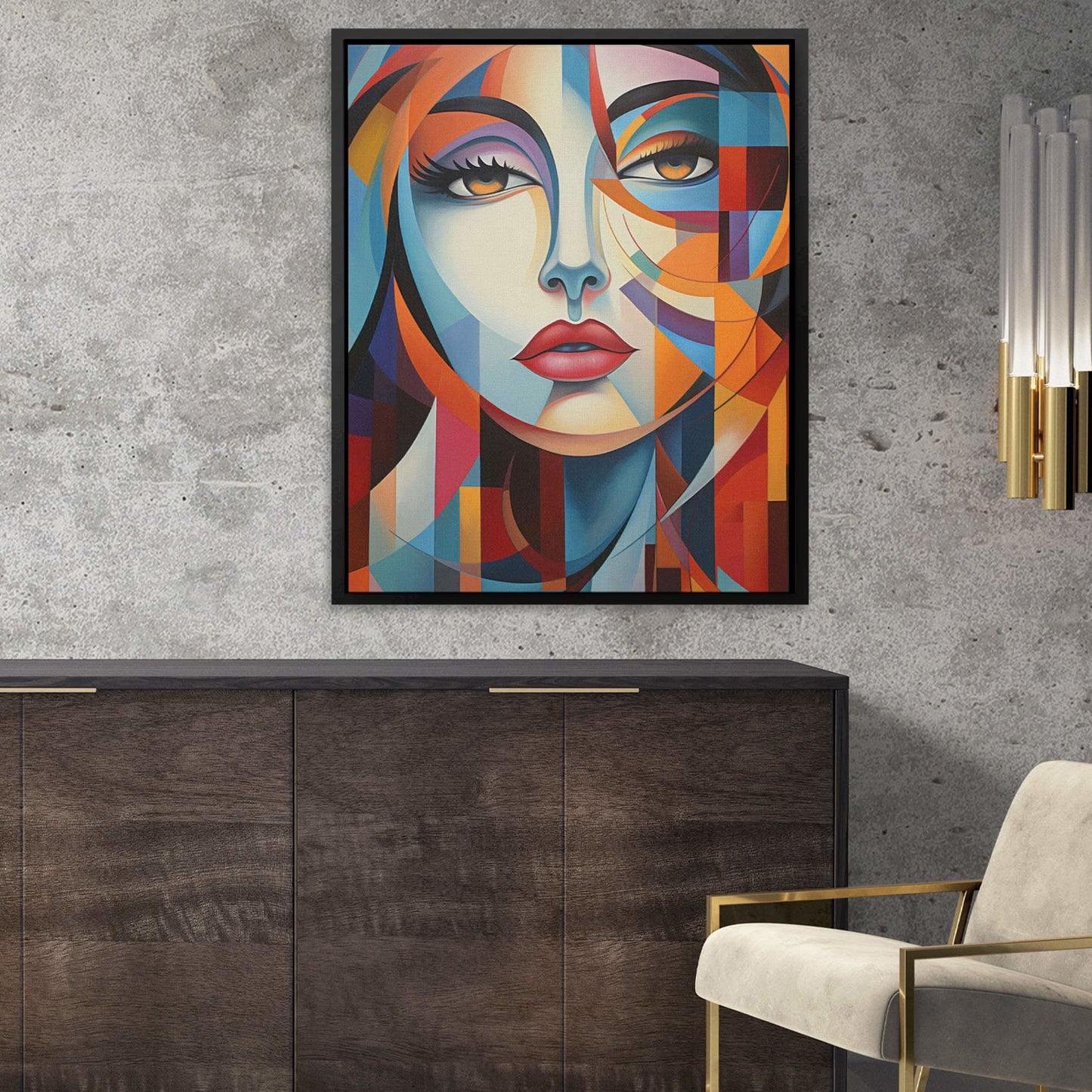 Cubist Abstract - Framed Art Print