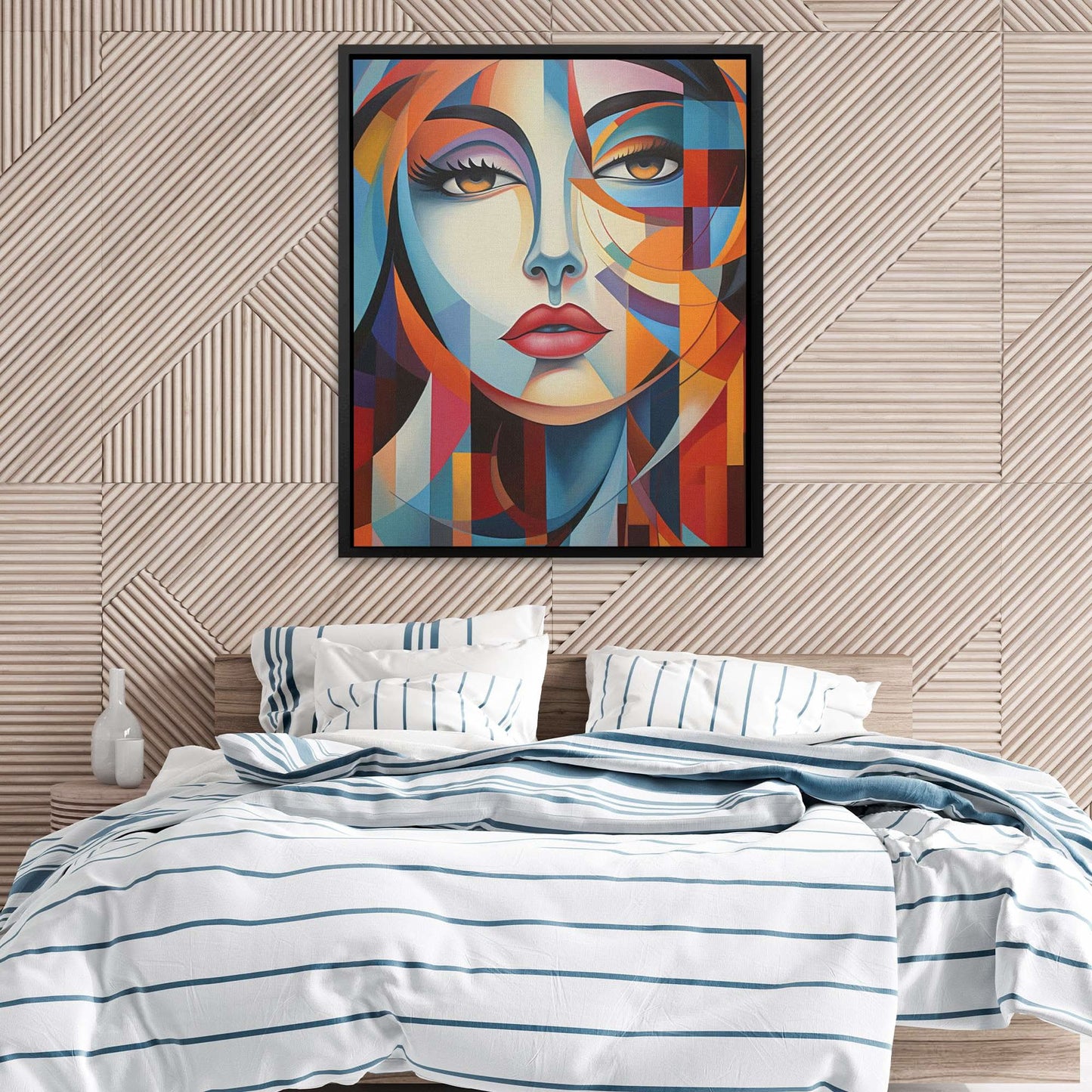 Cubist Abstract - Geometric Canvas Wall Art