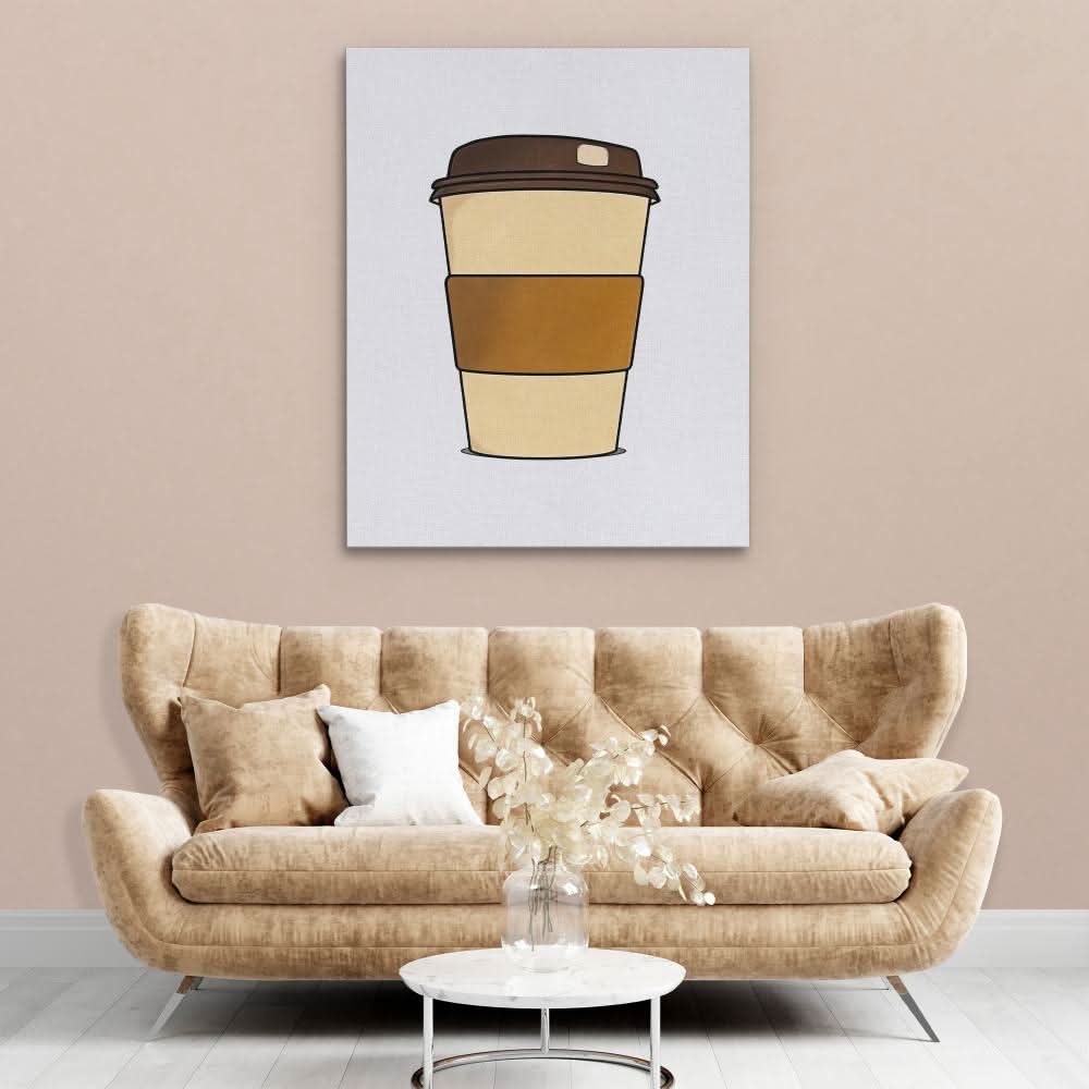 Cup of Joe - Large Minimalist Canvas Print