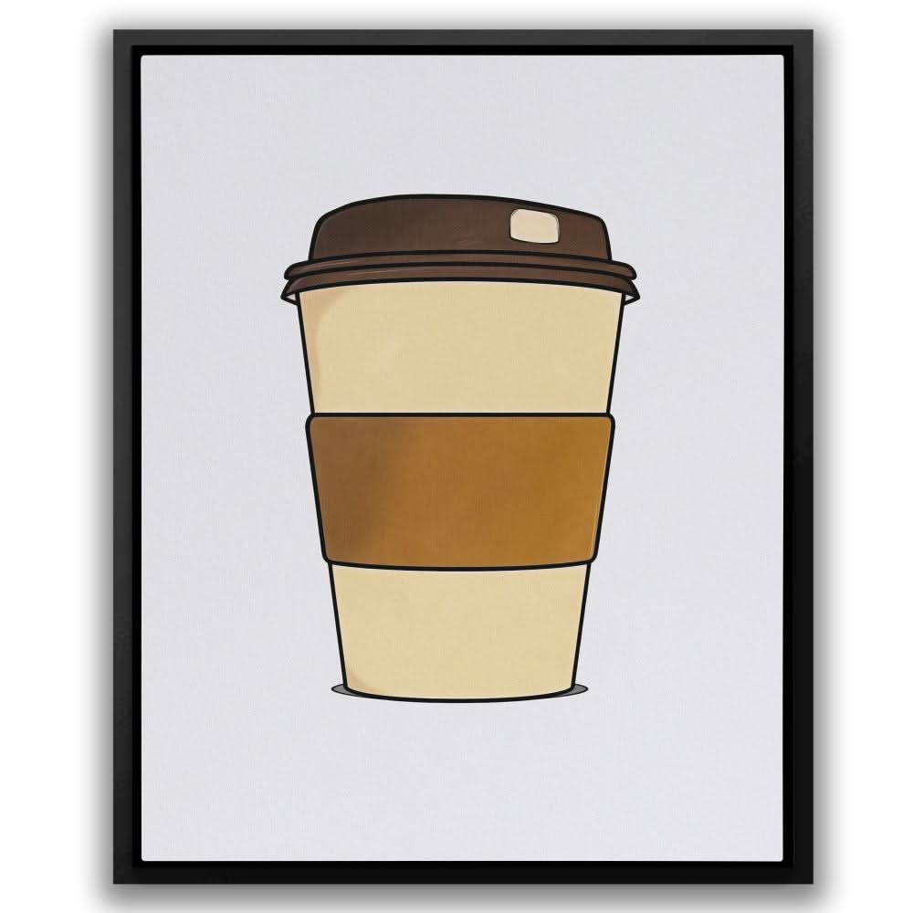 Cup of Joe - Brown Coffee Shop Canvas Print