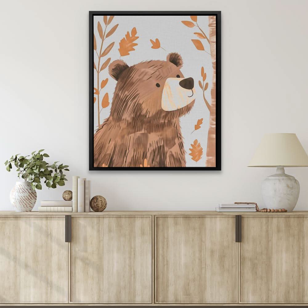 Curious Bear - Large Modern Canvas Print