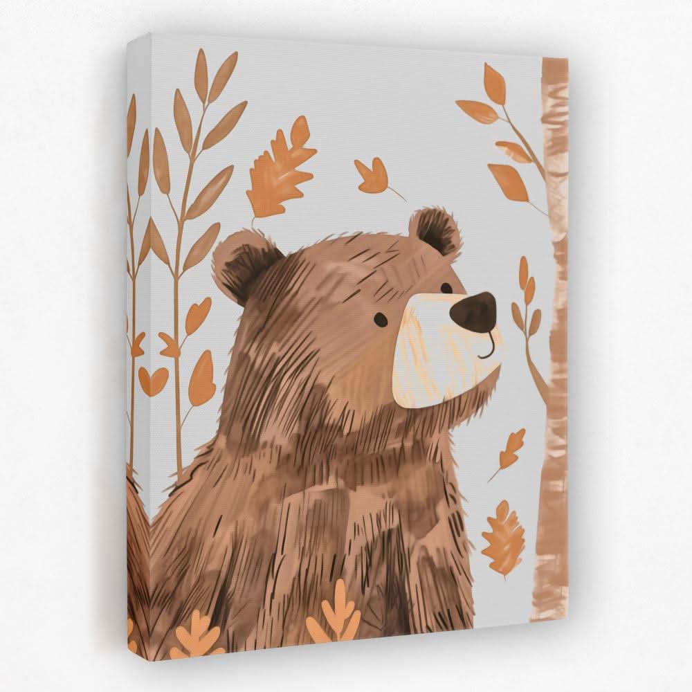 Curious Bear - Bear Canvas Wall Art