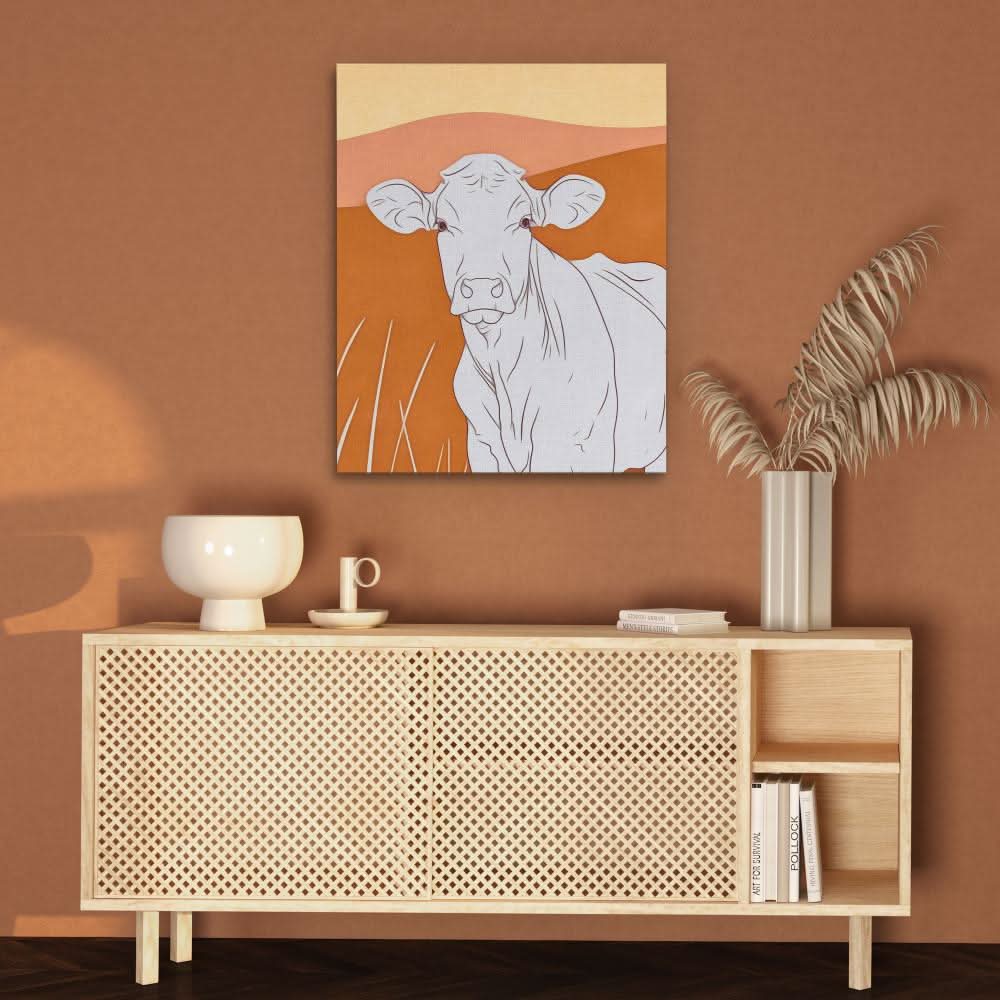 Curious Cow - Large Canvas Print