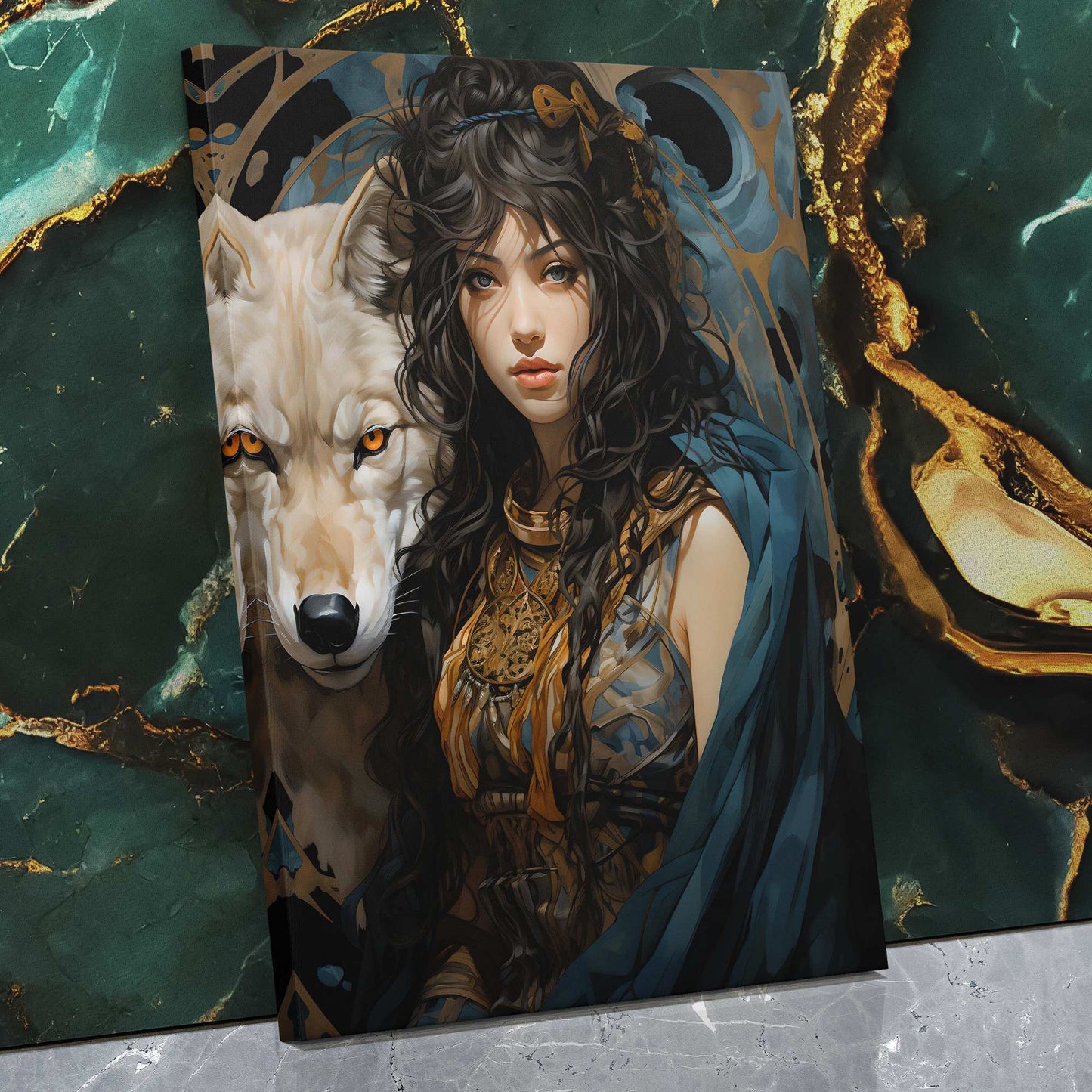 Cyan Canine - Portrait Art