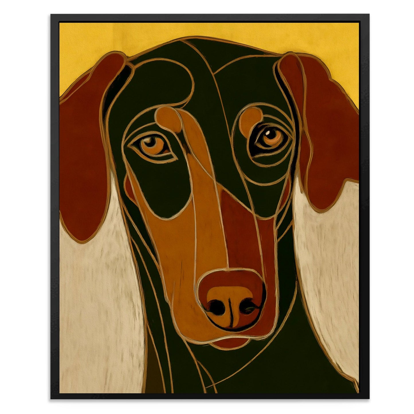 Dachshund in Stained Glass - Luxury Wall Art