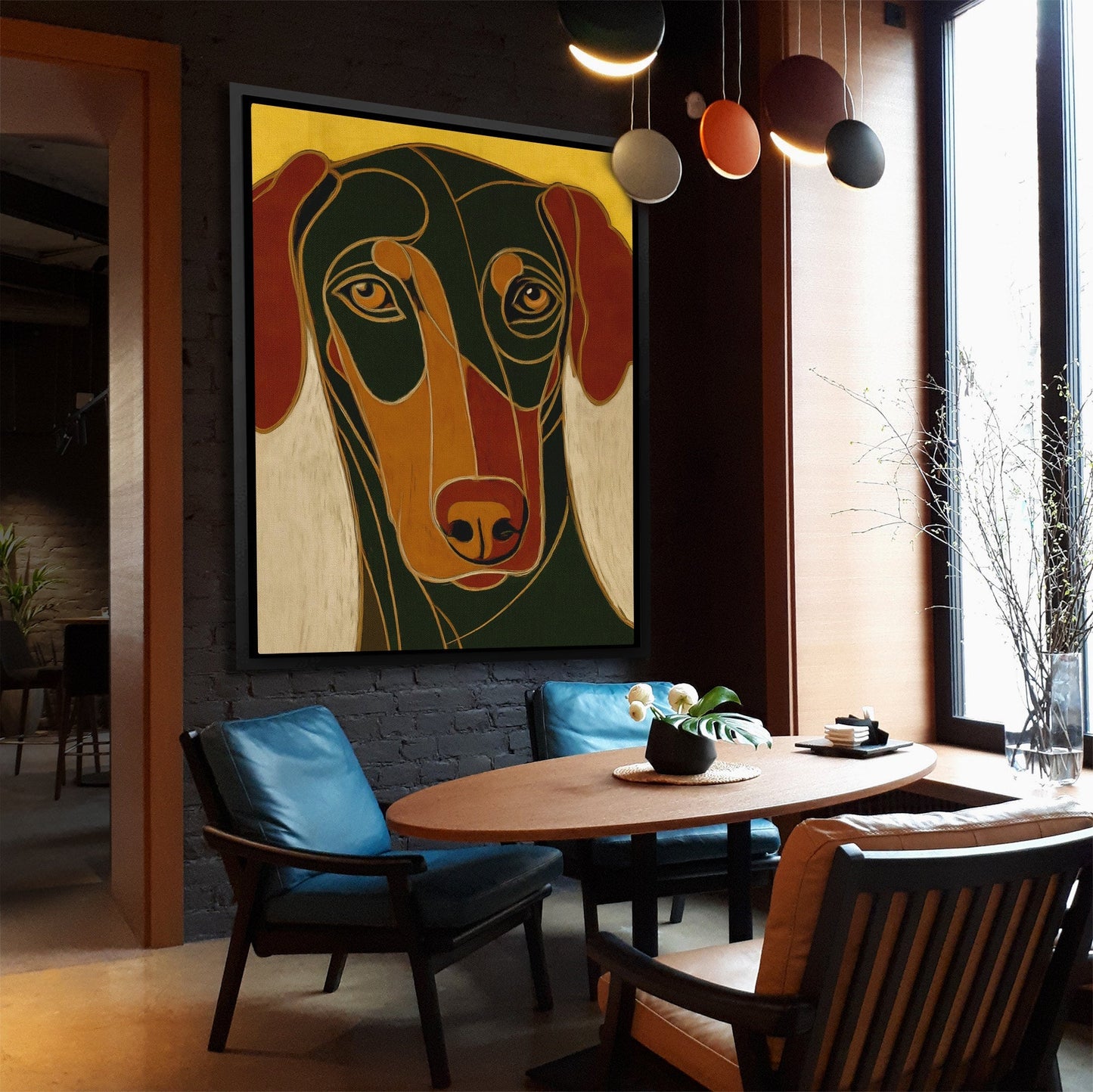 Dachshund in Stained Glass - Luxury Wall Art